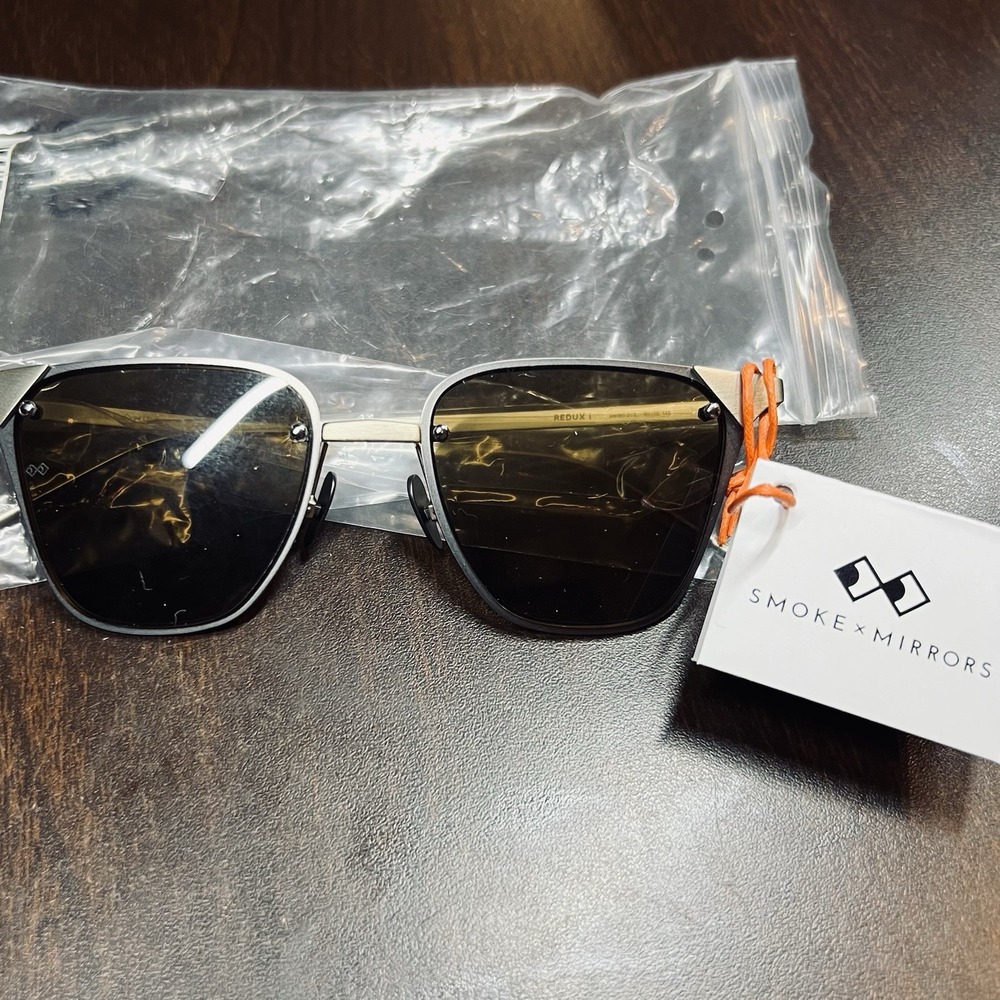 Smoke x Mirrors Redux I SM180-21-2 Sunglasses Matte Dk Gun Gold Brown Lenses NWT